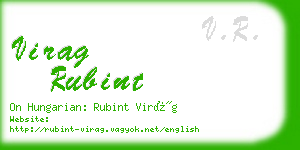 virag rubint business card